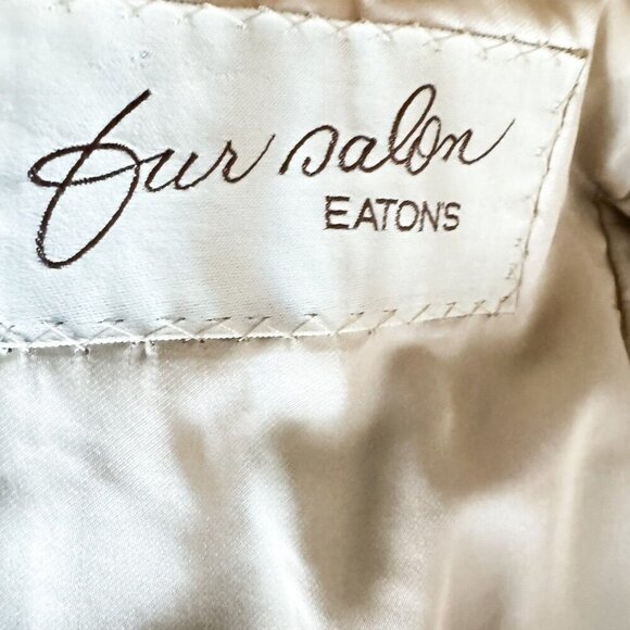 Vintage Eaton's Patchwork Blonde Mink Custom Made A line fur Coat S - Picture 13 of 15